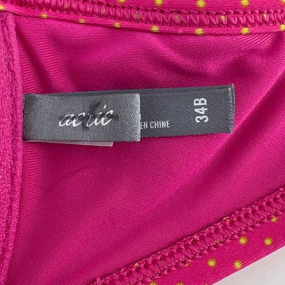 Aerie pink polka dot bikini top 34B - Picture 4 of 5